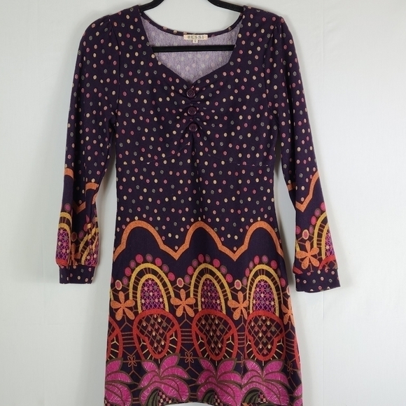 HESSI Retro Multi-Colored Dress - Picture 6 of 10
